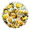Wrapables Waterproof Vinyl Stickers for Water Bottles, Laptop, Phones, Skateboards, Decals for Teens, 110pcs, Bumblebees